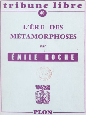 cover image of L'ère des métamorphoses